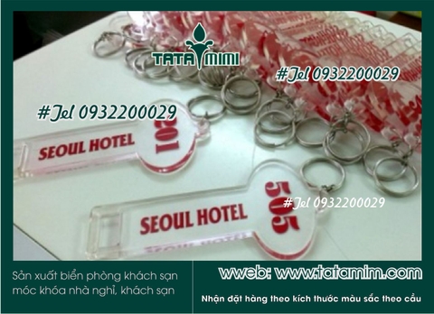 Móc khóa khách sạn màu sắc sang trọng