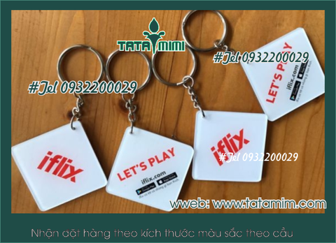 Móc khóa mica đủ kiểu dáng và màu sắc khác nhau