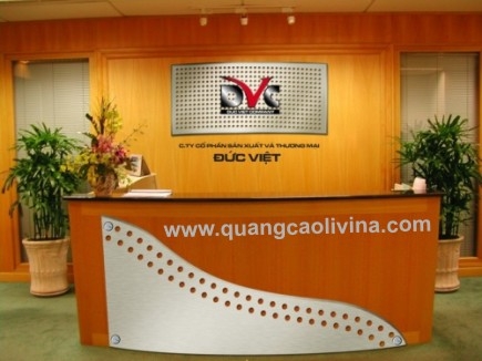 Chuyên Thiết kế biển quầy lễ tân cho khách sạn