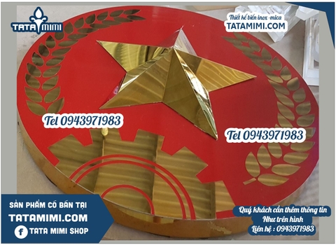 Quốc huy treo trong nhà nên làm đường kính bao nhiêu