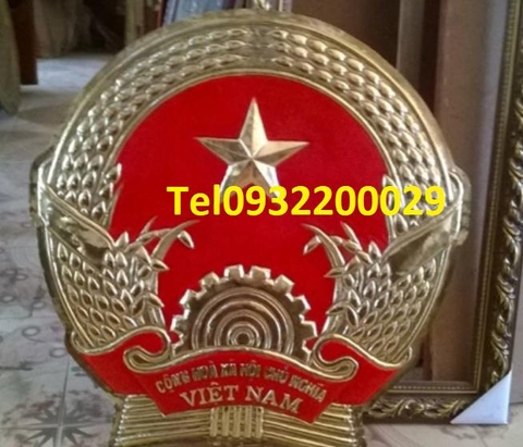 Quốc huy ngôi sao dập nổi nội dung in UV