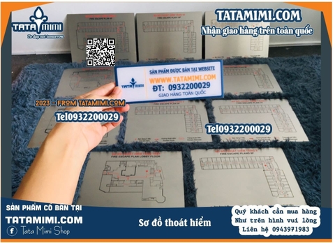 Sơ đồ thoát hiểm mica treo ở nhà máy