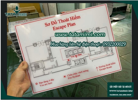Bảng sơ đồ thoát hiểm bằng mica hay inox in trực tiếp