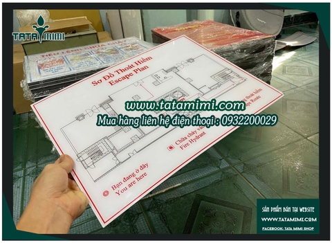 Kích thước phổ biến của biển thoát hiểm