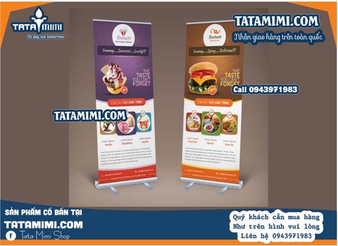 Standee chữ X giá cuốn kích thước bao nhiêu