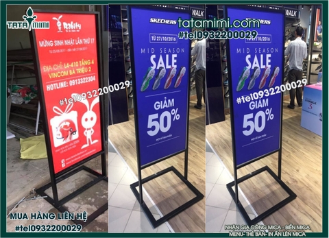 Standee ngoài trời khung sắt chắc chắn