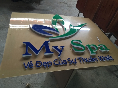 Nhận Làm biển backdrop quầy lễ tân, Logo công ty tại TP.Hồ Chí Minh