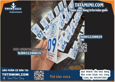 Mẫu thẻ bàn dùng cho quán cà phê