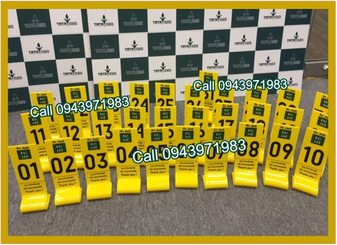 Thẻ bàn cà phê thiết kế theo logo của khách hàng