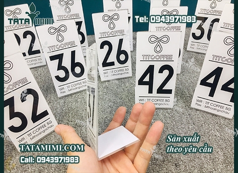 Các mẫu thẻ bàn cà phê từ mica