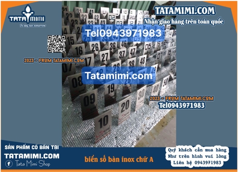 Thẻ bàn cà phê từ inox