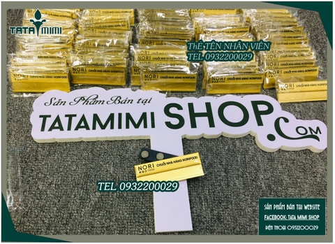 Thẻ tên nhân viên đeo ngực cho chuỗi nhà hàng