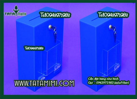 Thùng Mica Xanh Co Ban