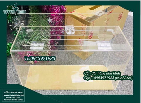 Hộp mica kích thước đúng khổ hoặc theo yêu cầu