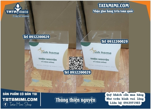 Thùng bốc thăm từ vật liệu mica