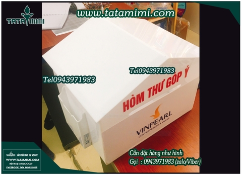 Thùng thư- thùng góp ý- thùng lấy ý kiến bằng mica