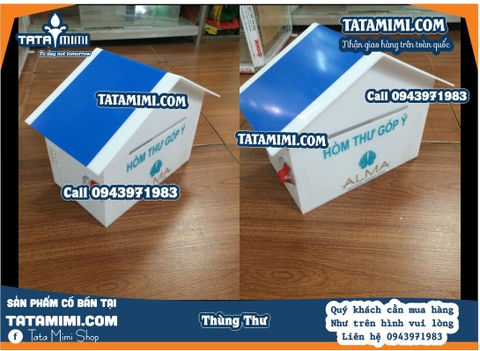 Thùng thư mica có mái đẹp
