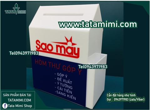  Thùng thư góp ý hình mái nhà hình chữ nhật hình vuông