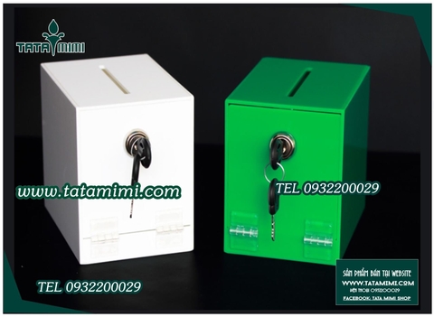 Thùng từ mica các màu có ổ khóa gắn liền