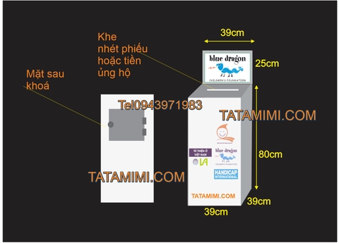 Thùng từ thiện cao 80cm
