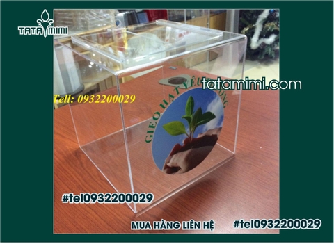 Sản phẩm hòm phiếu thường làm bằng mica