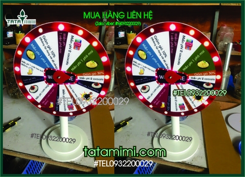 Vòng quay trúng thưởng để bàn với màu sắc đa dạng