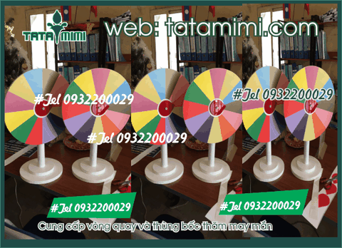 Vòng quay may mắn thiết kế nhỏ nhẹ để bàn khéo lẽo
