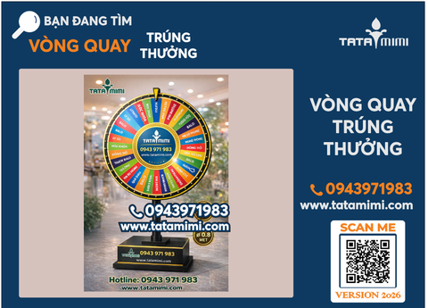 Vòng quay trúng thưởng mặt tròn