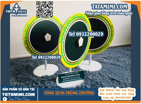 Vòng quay may mắn để bàn làm từ chất liệu gì