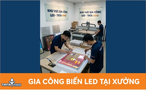 Xưởng sản xuất hộp đèn LED mica Tata Mimi – Không gian rộng, làm nhanh, chuẩn đẹp