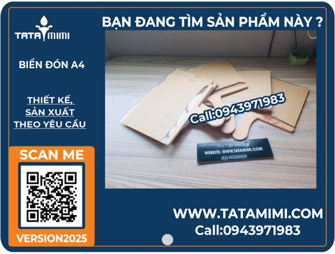 Mẫu biển đón sân bay trắng A4 ngang