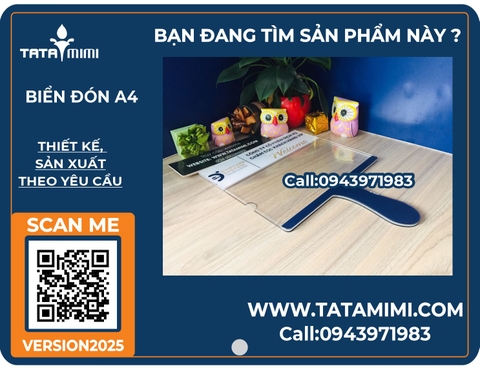 Biển đón sân bay mica đen A4 cho hướng dẫn viên du lịch