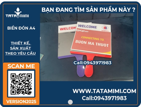 2 Mẫu biển đón sân bay A4 ngang