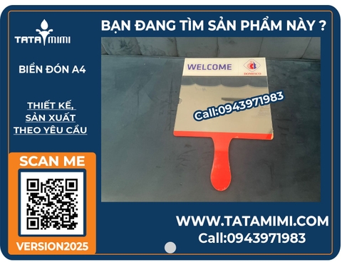 Thiết kế in ấn biển đón mica A4 ngang