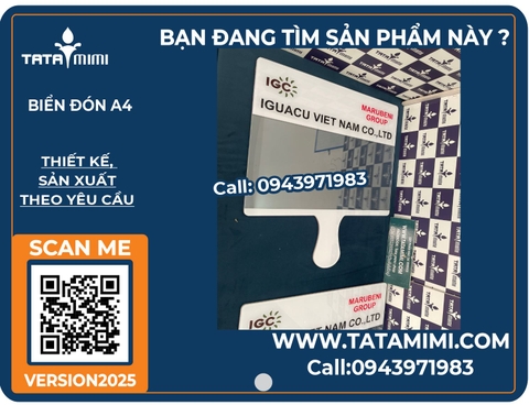 Thiết kế biển đón A4 ngang sang trọng