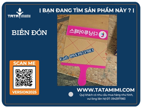 Biển đón sân bay mica hồng cánh sen A4