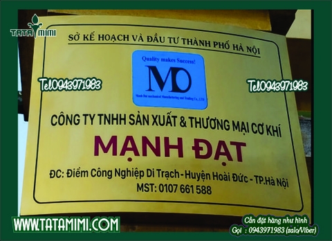 Mẫu biển Công ty Minh Đạt