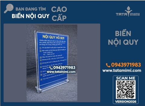 Biển nội quy hồ bơi