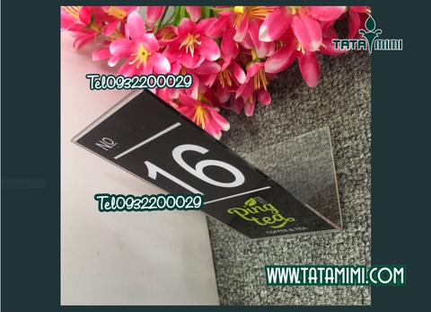 Biển số bàn Pingtea mica đen