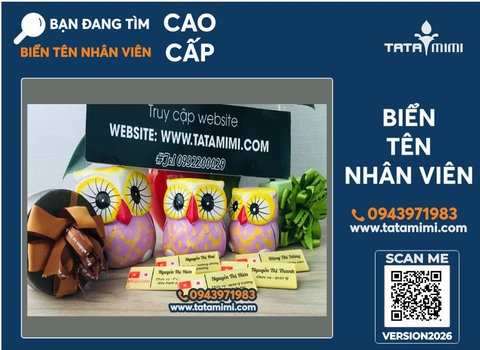 Biển tên nhân viên cao cấp thiết kế theo yêu cầu chuyên nghiệp