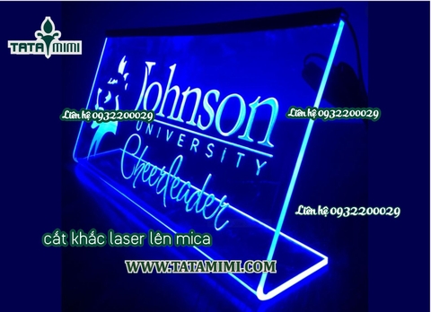 Biển công ty mica cắt khắc laser