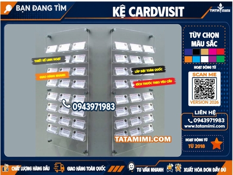 Kệ Treo Tường Ngăn Để Thẻ Mica Theo Yêu Cầu