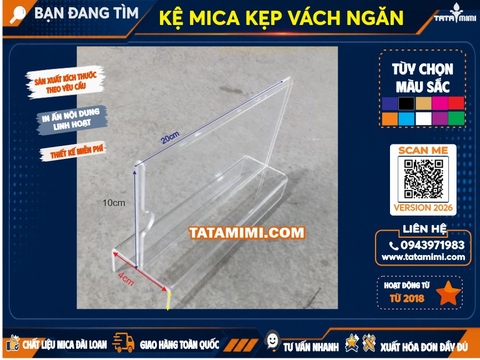 Kệ Mica Kẹp Vách Ngăn văn phòng