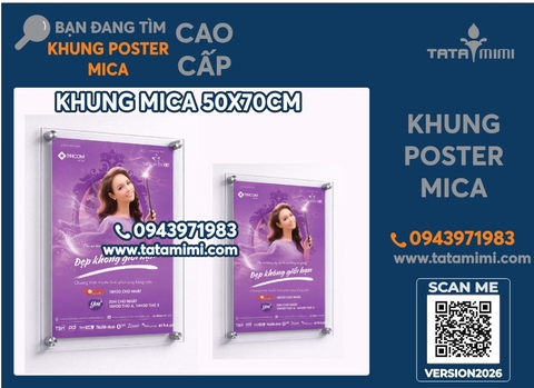 BG241350 -Lệnh sản xuất khung mica 50x70 cm tại Nguyễn Thị Thập