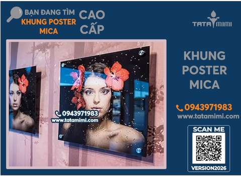 Khung mica 2 lớp là ép giấy hay dán decal theo yêu cầu?