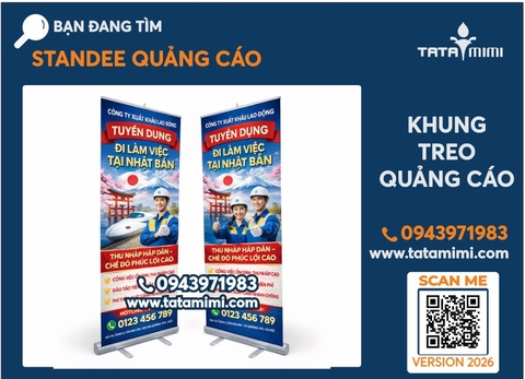 Khung biển quảng cáo 2x0,8 mét (standee cuốn)