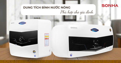 Dung tích bình nước nóng phù hợp cho gia đình