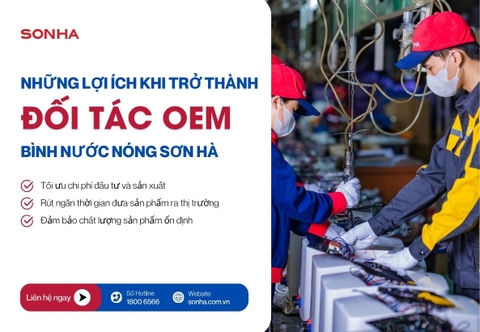 Những lợi ích khi trở thành đối tác OEM Bình nước nóng Sơn Hà
