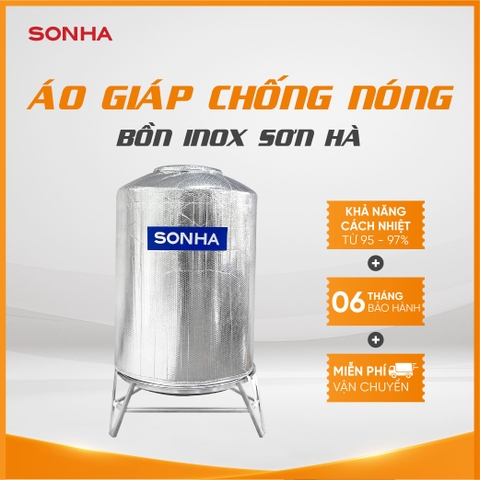 Áo giáp chống nóng bồn inox Sơn Hà đứng 1000L(F960)