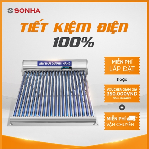 Thái dương năng Sơn Hà TITAN 316 ống chân không 58 - 260 - mái nghiêng